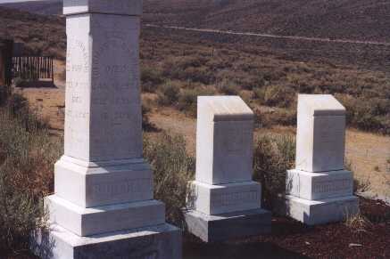 the Bodie cemetery
